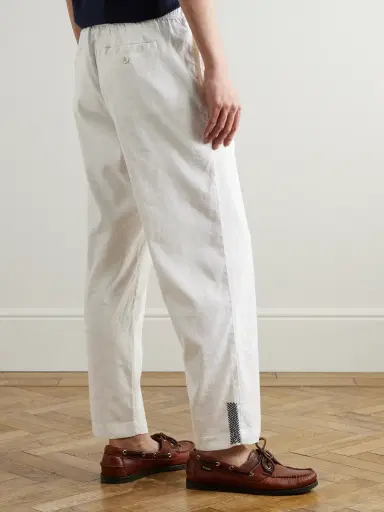 Orlebar Brown Sonoran Tapered Linen-Blend Drawstring Trousers - Men | Thumbnail 4