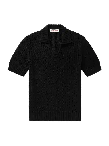 Orlebar Brown Textured-Knit Organic Cotton Polo Shirt - Men | Thumbnail 1