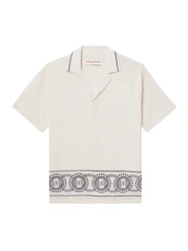 Maitan Cirqua Camp-Collar Embroidered Cotton-Gauze Shirt - Men