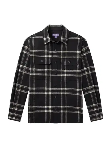 Ralph Lauren Purple Label Gable Checked Wool-Flannel Shirt - Men | Thumbnail 1 Ralph Lauren Purple Label Gable Checked Wool-Flannel Shirt - Men | Thumbnail 1