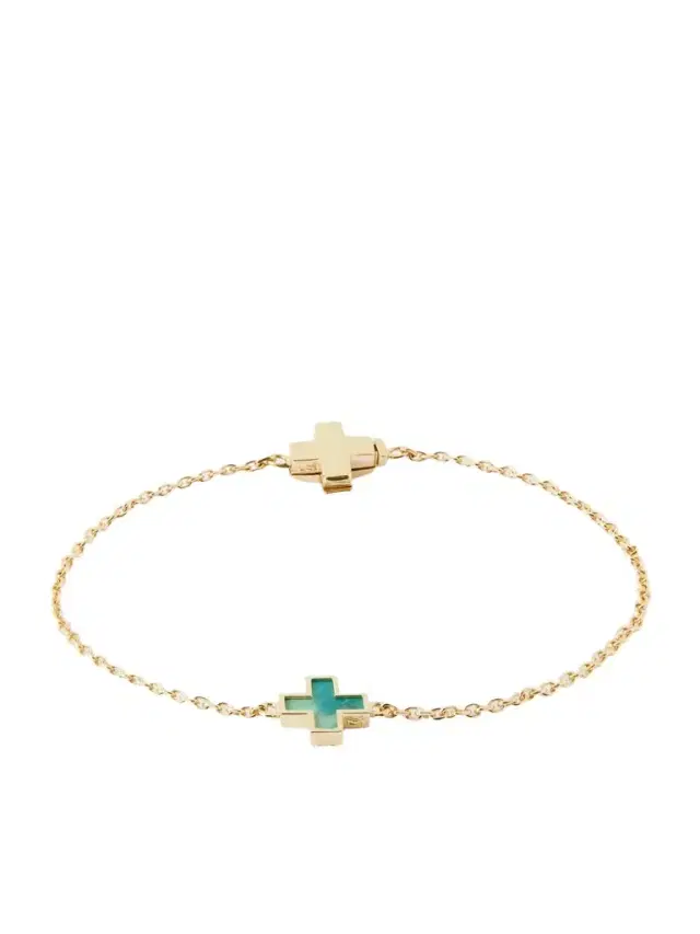 14-Karat Gold Turquoise Bracelet - Men