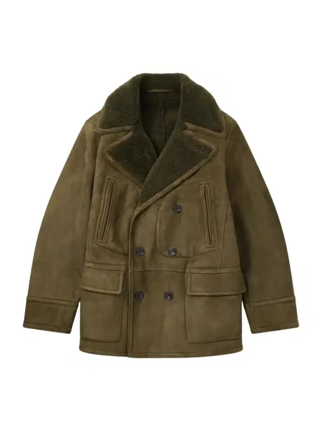 Ralph Lauren Purple Label Double-Breasted Shearling Jacket - Men