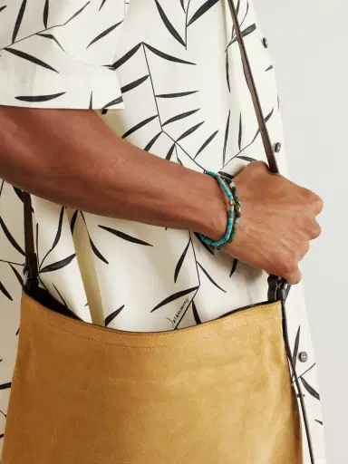 LUIS MORAIS 14-Karat Gold, Ruby and Turquoise Beaded Bracelet - Men | Thumbnail 5