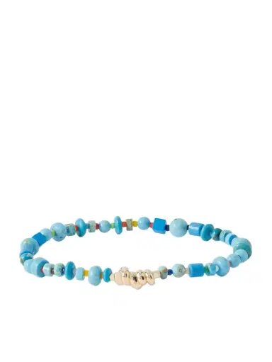 LUIS MORAIS 14-Karat Gold, Turquoise and Glass Beaded Bracelet - Men | Thumbnail 1 LUIS MORAIS 14-Karat Gold, Turquoise and Glass Beaded Bracelet - Men | Thumbnail 1