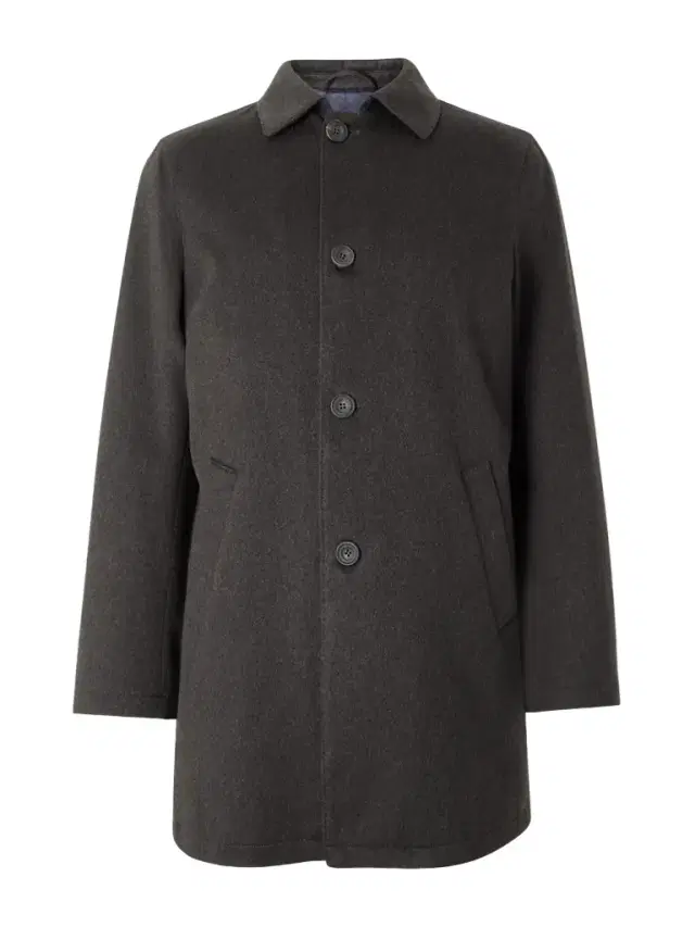 Suede-Trimmed Brushed Cashmere Coat - Men