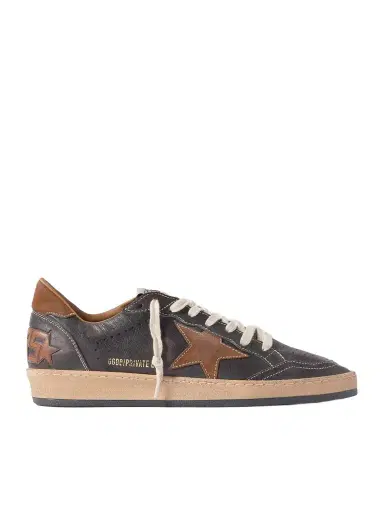 Golden Goose Ball Star Distressed Suede-Trimmed Leather Sneakers - Men | Thumbnail 1 Golden Goose Ball Star Distressed Suede-Trimmed Leather Sneakers - Men | Thumbnail 1