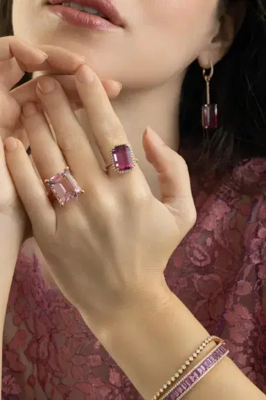 LISA NIK Pink Morganite Ring | Thumbnail 5