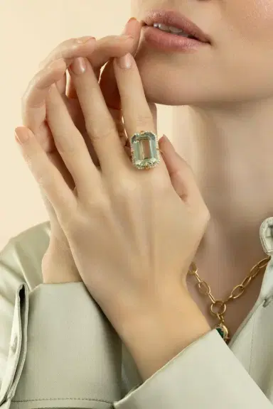 GOSHWARA Prasiolite Gossip Ring | Thumbnail 2 GOSHWARA Prasiolite Gossip Ring | Thumbnail 2