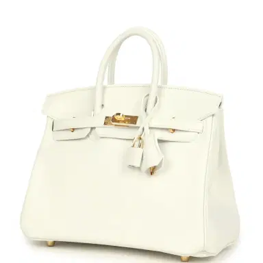 HERMÈS Hermes Birkin 25 New White Swift Gold Hardware | Thumbnail 3 HERMÈS Hermes Birkin 25 New White Swift Gold Hardware | Thumbnail 3