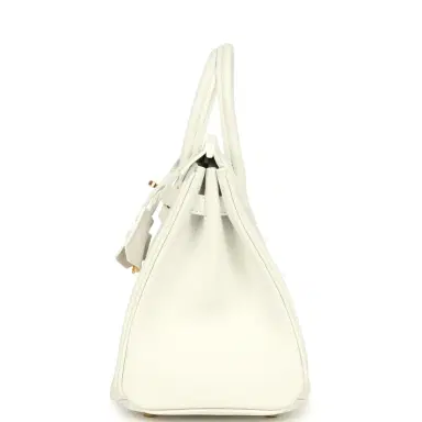 HERMÈS Hermes Birkin 25 New White Swift Gold Hardware | Thumbnail 4 HERMÈS Hermes Birkin 25 New White Swift Gold Hardware | Thumbnail 4
