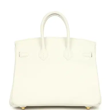 HERMÈS Hermes Birkin 25 New White Swift Gold Hardware | Thumbnail 5 HERMÈS Hermes Birkin 25 New White Swift Gold Hardware | Thumbnail 5