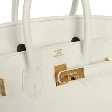 HERMÈS Hermes Birkin 25 New White Swift Gold Hardware | Thumbnail 7 HERMÈS Hermes Birkin 25 New White Swift Gold Hardware | Thumbnail 7