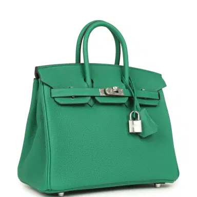 HERMÈS Hermes Birkin 25 Vert Vertigo Togo Palladium Hardware | Thumbnail 2 HERMÈS Hermes Birkin 25 Vert Vertigo Togo Palladium Hardware | Thumbnail 2