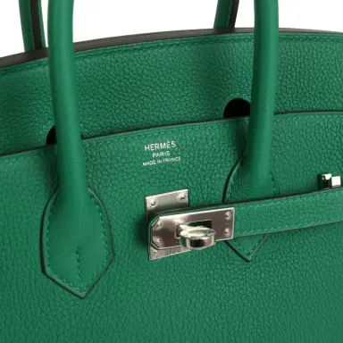 HERMÈS Hermes Birkin 25 Vert Vertigo Togo Palladium Hardware | Thumbnail 7 HERMÈS Hermes Birkin 25 Vert Vertigo Togo Palladium Hardware | Thumbnail 7