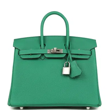 HERMÈS Hermes Birkin 25 Vert Vertigo Togo Palladium Hardware | Thumbnail 1 HERMÈS Hermes Birkin 25 Vert Vertigo Togo Palladium Hardware | Thumbnail 1