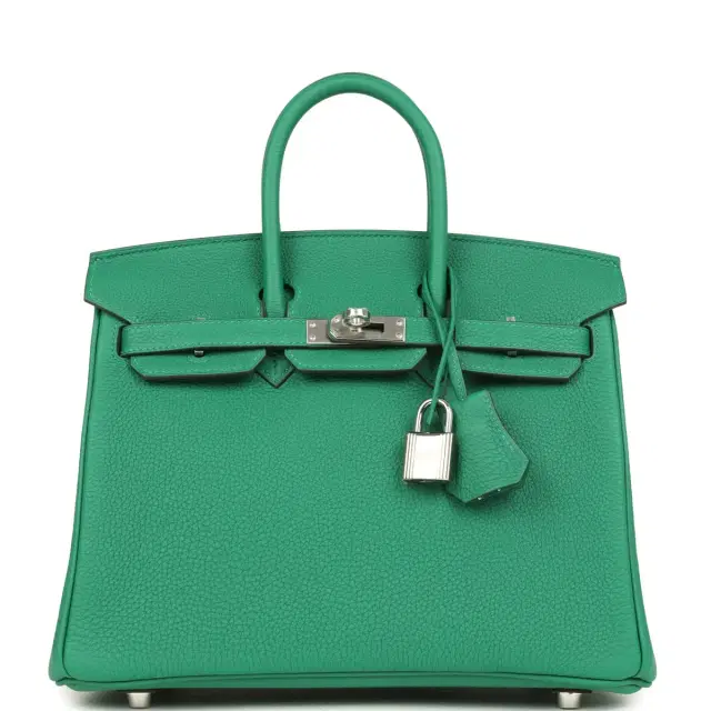 hermes Hermes Birkin 25 Vert Vertigo Togo Palladium Hardware