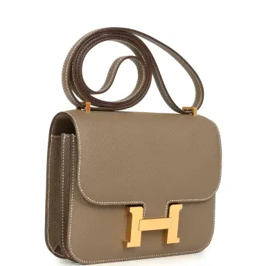 HERMÈS Hermes Constance 18 Etoupe Epsom Gold Hardware | Thumbnail 3