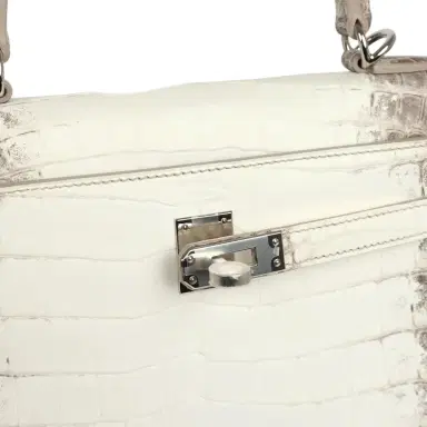 HERMÈS Hermes Kelly Retourne 25 Himalaya Niloticus Crocodile Palladium Hardware | Thumbnail 8 HERMÈS Hermes Kelly Retourne 25 Himalaya Niloticus Crocodile Palladium Hardware | Thumbnail 8