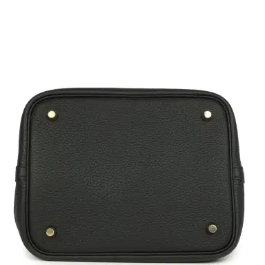 HERMÈS Hermes Picotin Lock 22 Black Clemence Gold Hardware | Thumbnail 6 HERMÈS Hermes Picotin Lock 22 Black Clemence Gold Hardware | Thumbnail 6