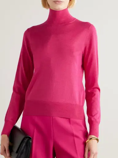 Carolina Herrera Wool And Cashmere-blend Turtleneck Sweater | Thumbnail 3
