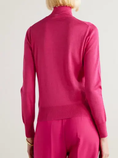 Carolina Herrera Wool And Cashmere-blend Turtleneck Sweater | Thumbnail 4