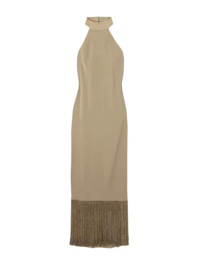 Berlin Fringed Crepe Gown