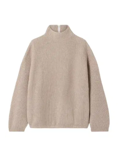 Brunello Cucinelli Bead-embellished Ribbed Cashmere Turtleneck Sweater | Thumbnail 1 Brunello Cucinelli Bead-embellished Ribbed Cashmere Turtleneck Sweater | Thumbnail 1