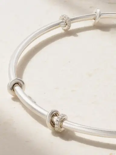 Spinelli Kilcollin Kini Sterling Silver Diamond Bangle | Thumbnail 3