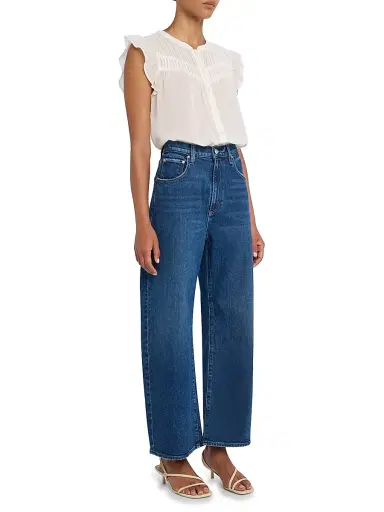 PAIGE Women's Arellia High-Rise Barrel-Leg Ankle Jeans | Thumbnail 2