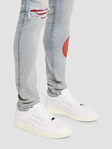 AMIRI Men's Skel Appliqué Leather Low-Top Sneakers - White - Size 8 | Thumbnail 5 AMIRI Men's Skel Appliqué Leather Low-Top Sneakers - White - Size 8 | Thumbnail 5