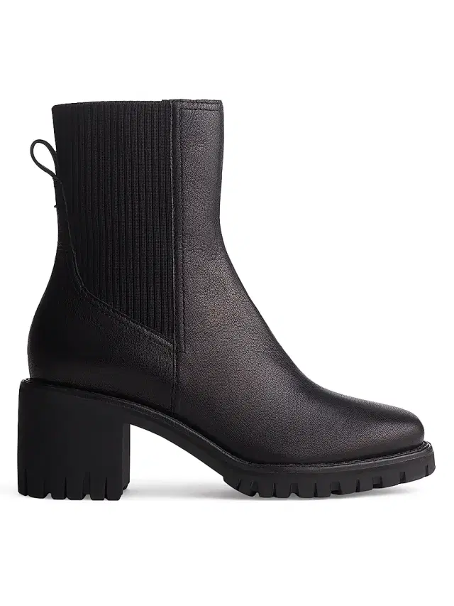 rag & bone Women's Corey Leather Mid-Heel Chelsea Boots - Black