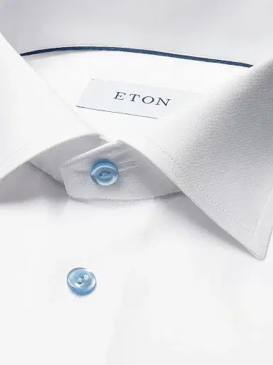 Eton Men's Cotton-Twill Contemporary-Fit Dress Shirt - White Grey | Thumbnail 12 Eton Men's Cotton-Twill Contemporary-Fit Dress Shirt - White Grey | Thumbnail 12