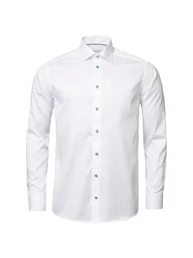 Eton Men's Cotton-Twill Contemporary-Fit Dress Shirt - White Grey | Thumbnail 8 Eton Men's Cotton-Twill Contemporary-Fit Dress Shirt - White Grey | Thumbnail 8