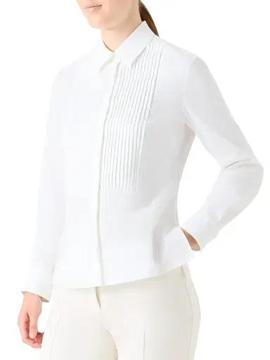 Akris Women's Pintuck Pleated Cotton Shirt | Thumbnail 4 Akris Women's Pintuck Pleated Cotton Shirt | Thumbnail 4