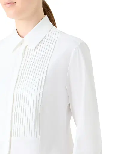 Akris Women's Pintuck Pleated Cotton Shirt | Thumbnail 6 Akris Women's Pintuck Pleated Cotton Shirt | Thumbnail 6