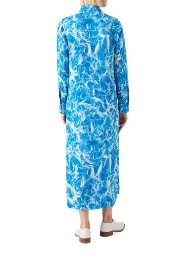 Akris Women's Abstract-Print Silk Shirtdress | Thumbnail 4