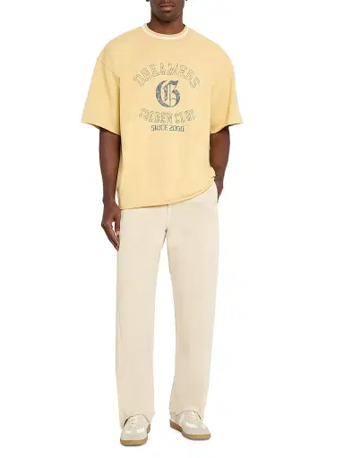 Golden Goose Men's Journey Cotton Fleece Short-Sleeve T-Shirt - Beige - Size Small | Thumbnail 2