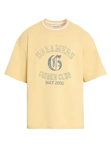 Golden Goose Men's Journey Cotton Fleece Short-Sleeve T-Shirt - Beige - Size Small | Thumbnail 1