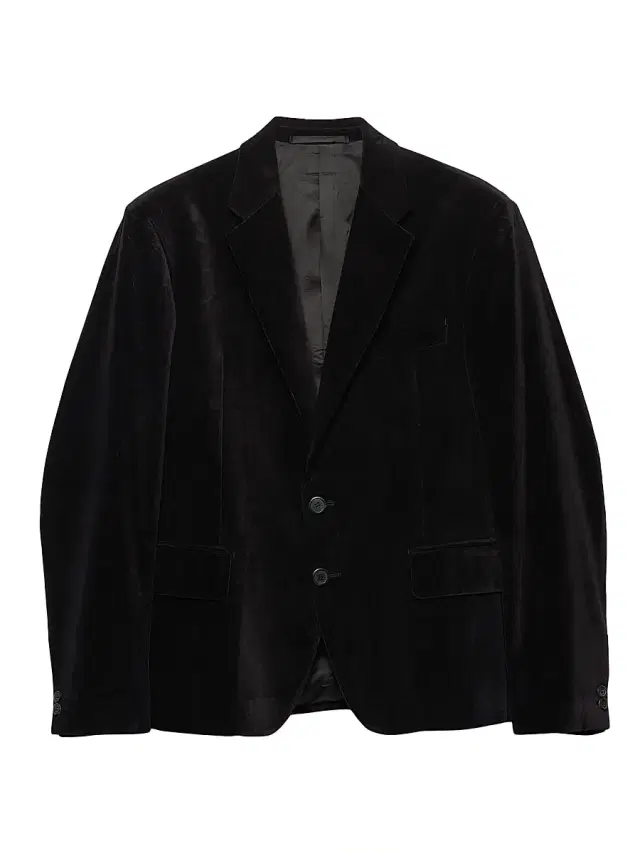 Men's Single-Breasted Cotton Jacket - Black