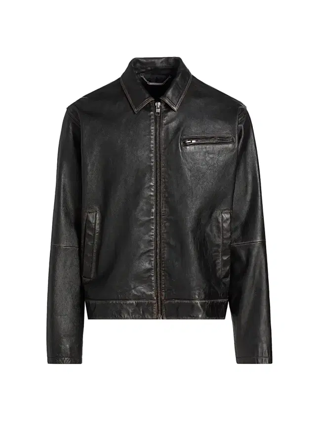 Ksubi Men's Eldorado Collared Leather Jacket - Black