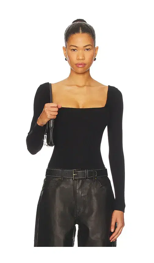 ALL THE WAYS Amalia Square Neck Bodysuit