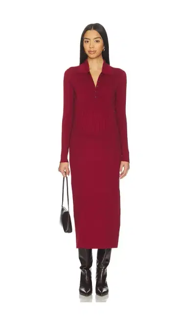 Hatch The Averie Polo Rib Sweater Dress | Thumbnail 2