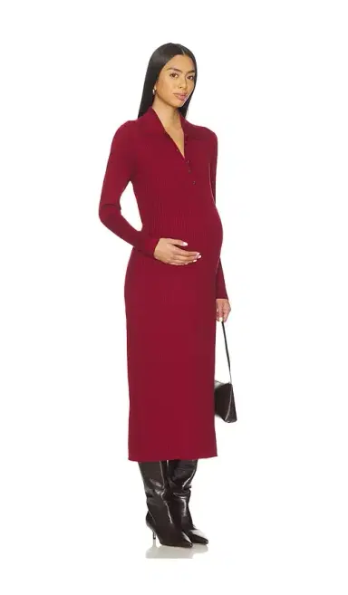 Hatch The Averie Polo Rib Sweater Dress | Thumbnail 1