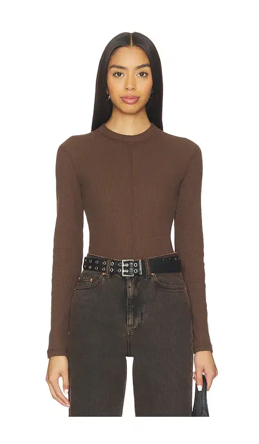 Dr. Denim Stella Waffle Top