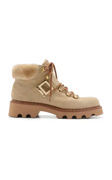 Roger Vivier Viv Rangers Truck Shearling Booties | Thumbnail 5