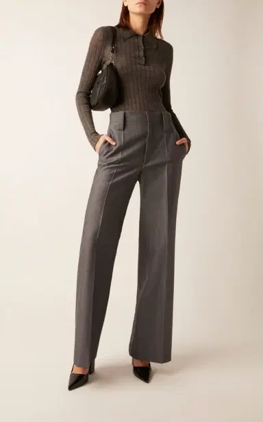 Prada Mohair-Blend Wide-Leg Pants | Thumbnail 2 Prada Mohair-Blend Wide-Leg Pants | Thumbnail 2