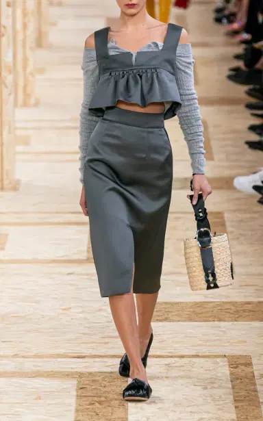 Miu Miu High-Rise Silk Satin Midi Skirt | Thumbnail 2 Miu Miu High-Rise Silk Satin Midi Skirt | Thumbnail 2