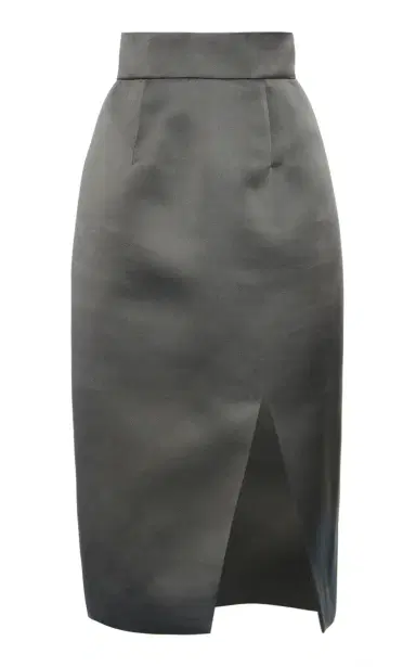 Miu Miu High-Rise Silk Satin Midi Skirt | Thumbnail 1 Miu Miu High-Rise Silk Satin Midi Skirt | Thumbnail 1