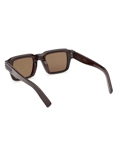 Zegna Men's 48MM Square Sunglasses - Dark Brown | Thumbnail 4 Zegna Men's 48MM Square Sunglasses - Dark Brown | Thumbnail 4