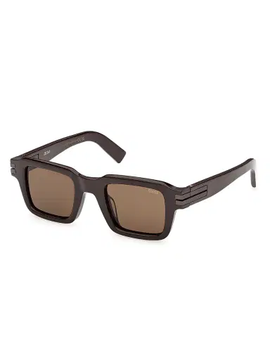 Zegna Men's 48MM Square Sunglasses - Dark Brown | Thumbnail 1 Zegna Men's 48MM Square Sunglasses - Dark Brown | Thumbnail 1